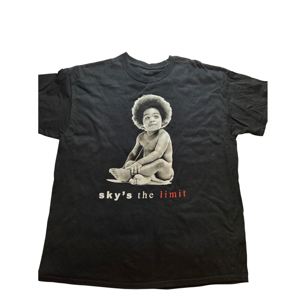 Notorious BIG Skys the Limit Graphic T-Shirt Mens XL Black Biggie Smalls Rap Tee